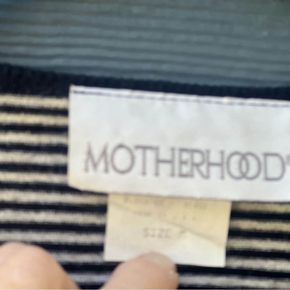 Motherhood Black and White Striped Long Sleeve Top